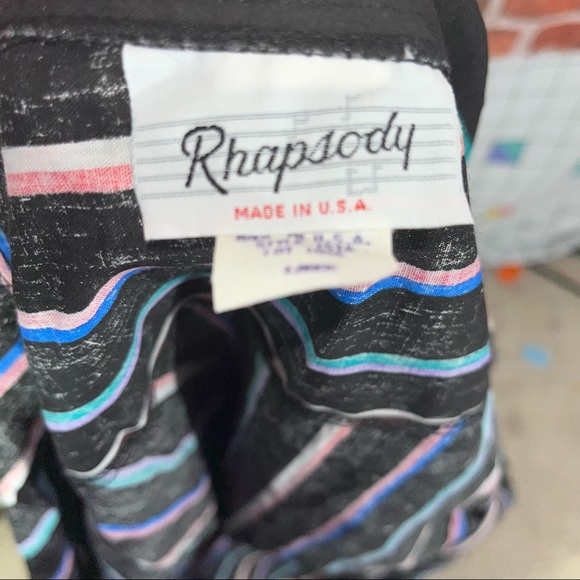 Rhapsody vintage Striped deadstock new with tags Large NWT - Picture 9 of 9